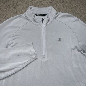Travis Mathew Pullover Mens S Gray Cloud Quarter Zip 2.0 Comfort Sweater